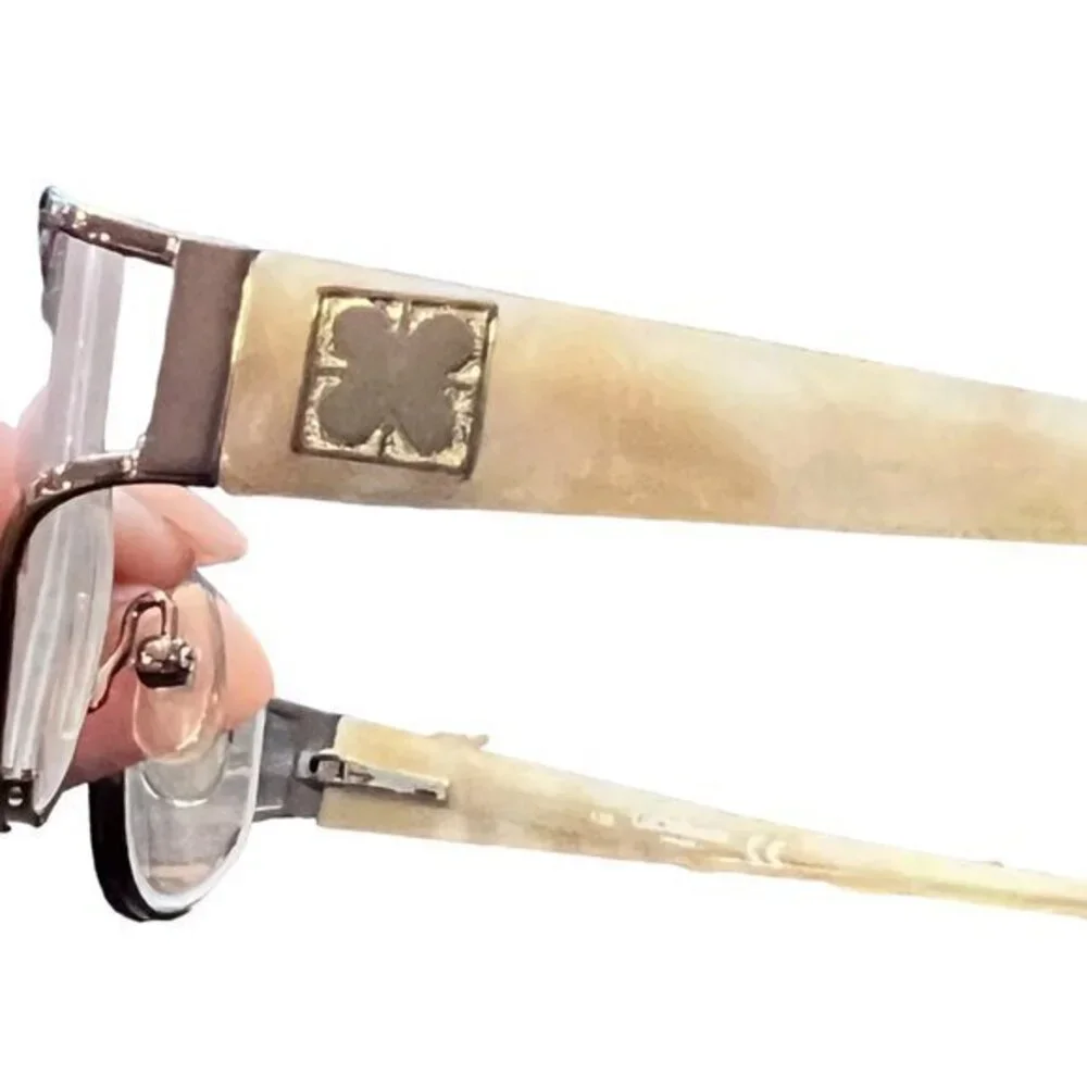 Liz Claiborne Eyeglasses Metal Frames Shell Like Arms LOGO L344 180 135 DESIGNER